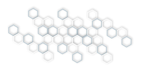 Fototapete - Abstract geometric technology out color line hexagon polygonal honeycomb luxury pattern vector background.