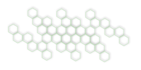 Fototapete - Abstract geometric technology out color line hexagon polygonal honeycomb luxury pattern vector background.