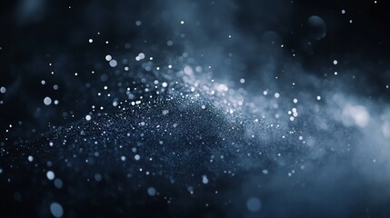 Poster - Abstract Glittering Dust Particle Background with Blurred Bokeh Lights