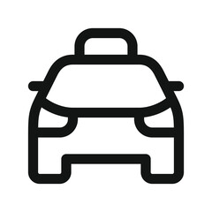 Poster - Taxi UI icon, cab simple line user interface vector symbol with editable stroke
