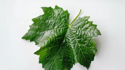 Poster - A detailed view of a leaf's texture and pattern, ideal for use in designs where a natural element is needed