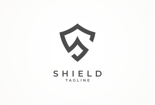 Initial Letter S Shield Logo, Stylish Letter S with shield combination, vector illustration