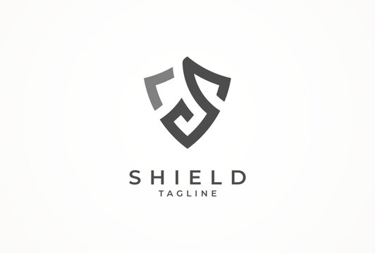 Initial Letter S Shield Logo, Letter S with shield combination, vector illustration