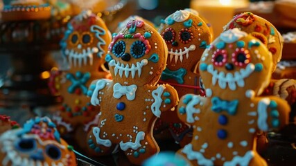 Poster - A table filled with many decorated cookies