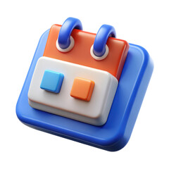 Poster - A modern high quality 3d rendering icon of a colorful calendar perfect for various digital applications and concepts