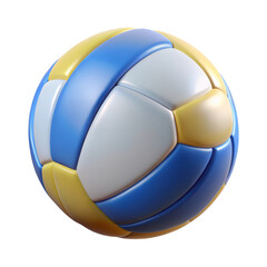 Poster - A vibrantly colored professional volleyball designed with a high quality 3d rendering icon on a white background for use in sports projects