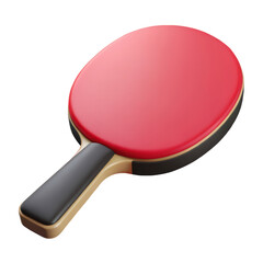 Leinwandbilder - High quality 3d rendering icon of a modern ping pong paddle presented on a white background sport equipment