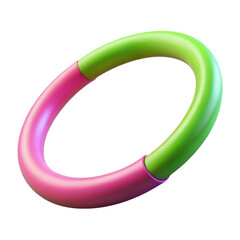 Leinwandbilder - High quality 3d rendering icon of a vibrant gradient ring shape illustration with smooth and glossy effect