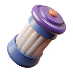 Leinwandbilder - Captivating high quality 3d rendering icon representing a stylized pillar with unique color and geometric shapes against a white background