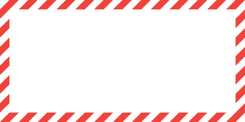 Poster - A graphic illustration features a white rectangular space framed by red and white diagonal stripes. The pattern creates a border, ideal for adding content.