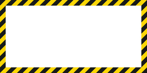 Poster - A clean white space surrounded by a striped border pattern featuring alternating yellow and black diagonal lines, suggesting caution or a restricted zone.