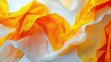 Aufkleber - Close-up view of bright yellow and white fabric, perfect for textile or design inspiration