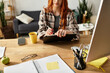 © Bliss - Creative moments in a cozy workspace with a young woman enjoying her spare time
