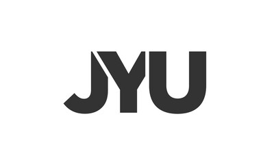 Poster - JYU logo design template with strong and modern bold text. Initial based vector logotype featuring simple and minimal typography. Trendy company identity.