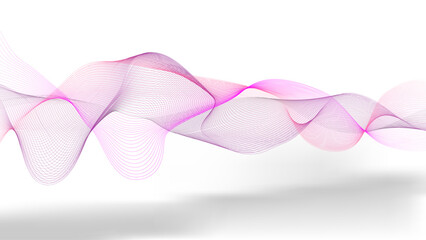 Fototapete - Abstract pink wave flowing smooth curve background design pattern