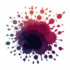 Poster - Abstract vector illustration of colorful ink splash with gradient effect on white background