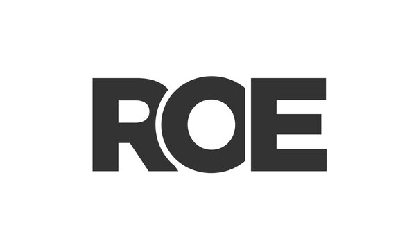 ROE logo design template with strong and modern bold text. Initial based vector logotype featuring simple and minimal typography. Trendy company identity.