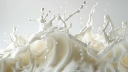 Poster - A close-up shot of white liquid waves, great for water or beach-themed projects