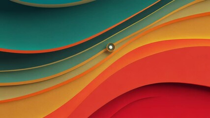 Poster - Abstract Journey Through Colorful Waves in a Road Trip Conceptual Representation