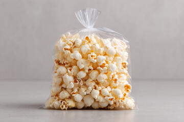 Poster - A bag full of delicious, freshly made popcorn. The perfect snack for a movie night. Ready to be enjoyed with friends and family.