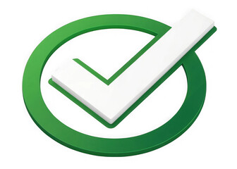 Aufkleber - Green checkmark inside a circle symbol isolated on transparent background