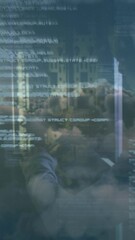 Aufkleber - animation of data processing over african american male server room worker