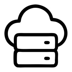 Leinwandbilder - Handdrawn Outline Server Cloud Storage Technology Network Simple Icon