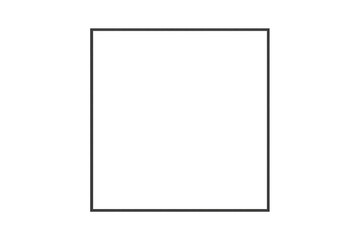 Poster - Black frame resting on transparent surface, gray checkerboard pattern visible, ideal for design mockups