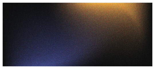 Poster - Contrasting blue orange abstract light blend, dark grainy black background, noise texture futuristic dynamic poster header cover wallpaper banner backdrop design