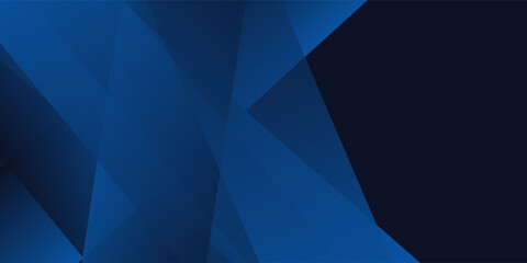 Poster - Blue black abstract background geometry shine and layer element vector for presentation design. Suit for business, corporate, institution, party, festive, seminar, and talks