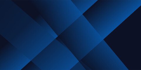 Poster - Blue black abstract background geometry shine and layer element vector for presentation design.