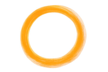 Poster - Orange swirling smoke forming a perfect ring shape on transparent background, ideal for creative projects