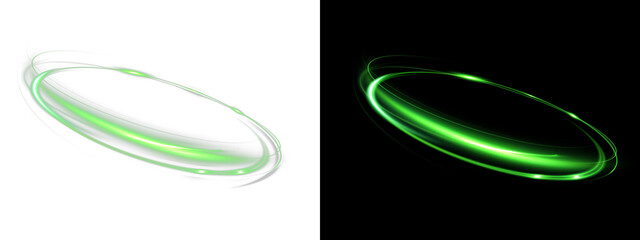 Aufkleber - PNG Glowing Green Light Swirl	tornado