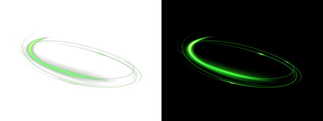 Aufkleber - PNG Glowing Green Light Swirl	tornado
