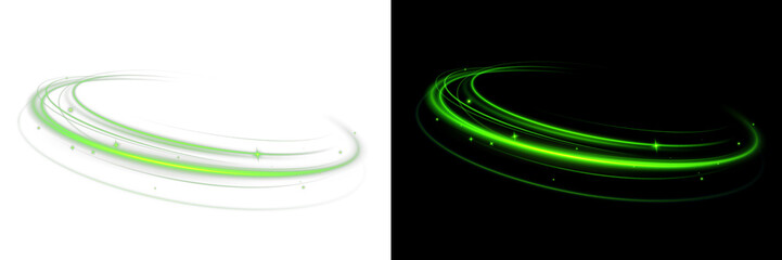 Aufkleber - PNG Glowing Green Light Swirl	tornado