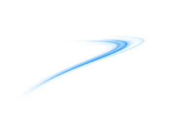 Aufkleber - Glowing blue laser speed trail PNG with motion blur and city light streaks. Futuristic energy lines on blue background for modern tech art, sci-fi design or abstract overlays
