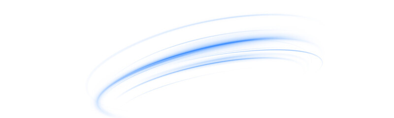 Aufkleber - Glowing blue laser speed trail PNG with motion blur and city light streaks. Futuristic energy lines on blue background for modern tech art, sci-fi design or abstract overlays
