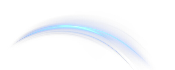 Aufkleber - Glowing blue laser speed trail PNG with motion blur and city light streaks. Futuristic energy lines on blue background for modern tech art, sci-fi design or abstract overlays