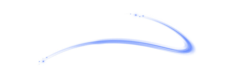 Aufkleber - Glowing blue laser speed trail PNG with motion blur and city light streaks. Futuristic energy lines on blue background for modern tech art, sci-fi design or abstract overlays
