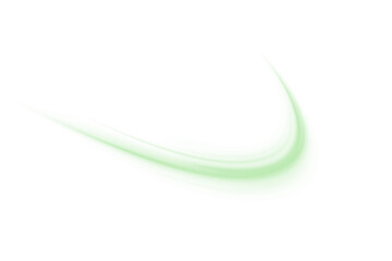 Aufkleber - Glowing green laser trace PNG with motion blur and urban light stripes. Futuristic energy lines on green background for modern technological art, sci-fi design or abstract overlays