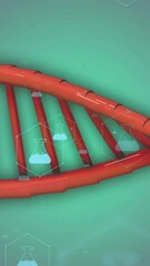 Poster - Animation of dna strand over data processing