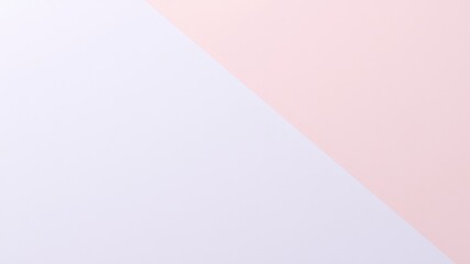 Poster - Minimalist pastel backdrop showcasing a light pink area juxtaposed with a delicate off white section, separated by a subtle diagonal line