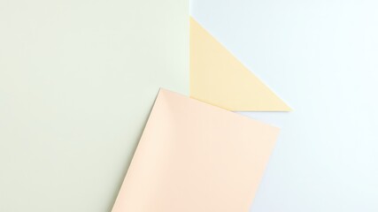Poster - Pastel shades form a calming and simple geometric composition, with a soft and understated aesthetic look