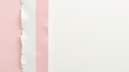 Poster - Torn paper edge texture with pastel colors for feminine, soft design mockups and paper crafts backgrounds with a bright, clean look