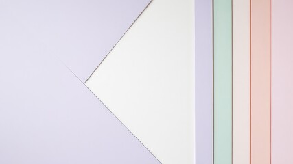 Poster - Minimalist background with layered, pastel colored paper; a simple and clean backdrop for graphic design or textual content.