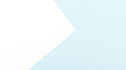 Poster - A crisp composition featuring white and light blue tones intersecting in a dynamic geometric pattern creating a modern, minimal backdrop
