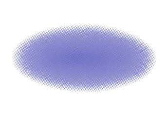 Poster - An oval purple halftone pattern texture isolated on transparent background, creating a vintage and retro design element