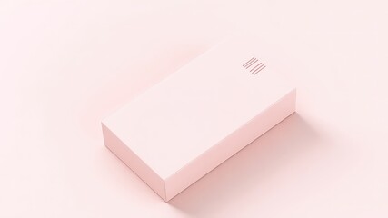 Poster - Elegant presentation of a simple rectangular box with subtle design, perfect for showcasing minimalistic packaging concepts