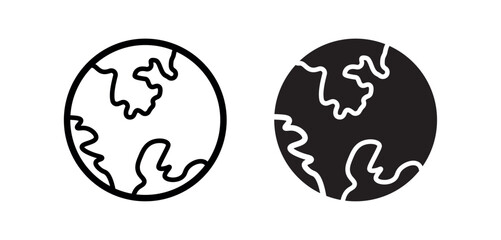 Poster - world icon. earth icon. planet icon. globe icon. internet icon  png and vector illustration on transparent background.