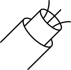 Fototapete - Fiber wire icon. Vector editable stroke.